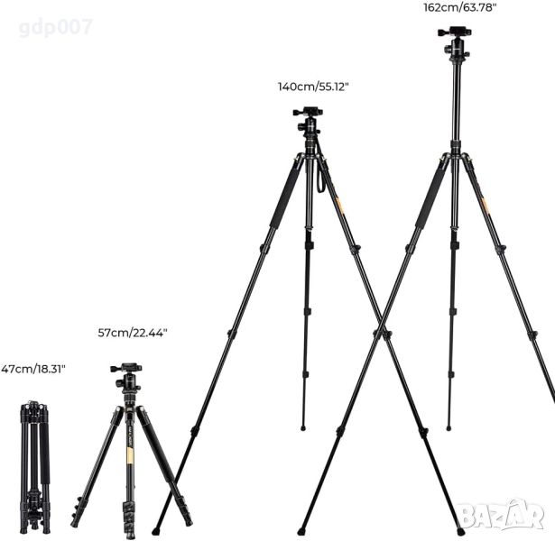 Нов статив K&F Concept TM2324 + къса централна колона, снимка 1