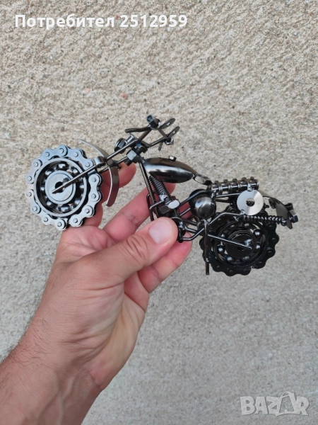 метален мотоциклет, ръчно изработен , снимка 1