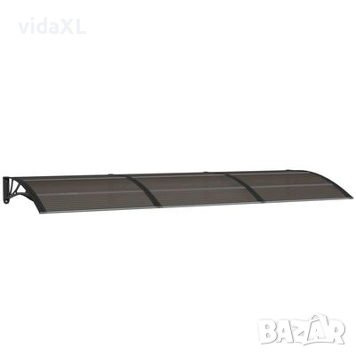 vidaXL Навес за врата, черен, 300x100 см, поликарбонат（SKU:153575, снимка 1