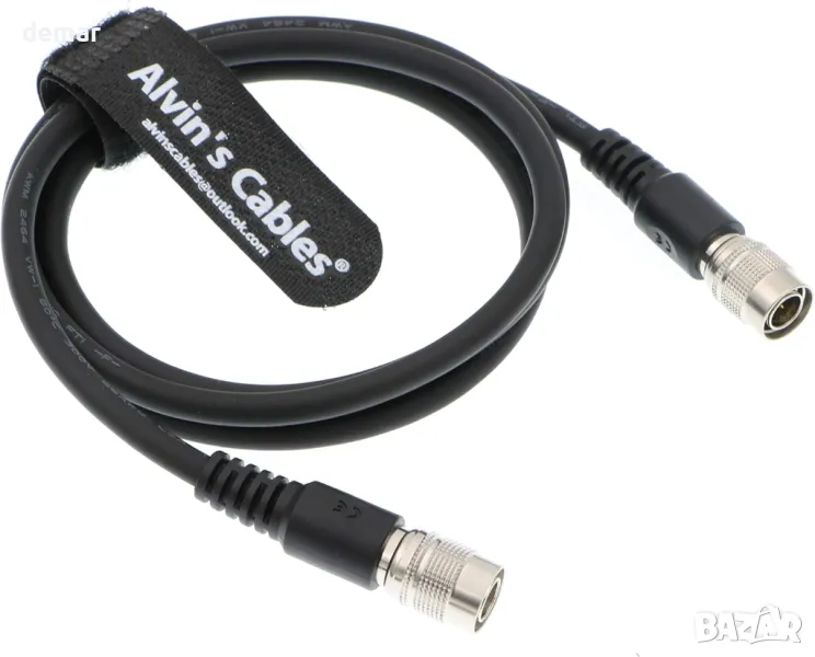 Alvin's Cables 4 Pin Hirose мъжки към мъжки захранващ кабел за звукови устройства миксери 1M, снимка 1