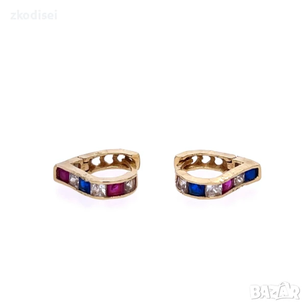 Златни обеци 1,10гр. 14кр. проба:585 модел:32301-6, снимка 1