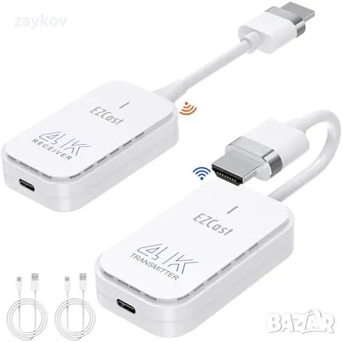 4K@30Hz безжичен HDMI предавател и приемник, 1920*1080@120Hz, 50m обхват, снимка 1