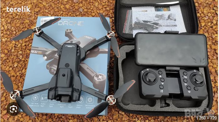 Нов LF632 ULTRA Професионален дрон с 8K HD камера 2 камери 1800mah безчетков мотор dron От вносител., снимка 1