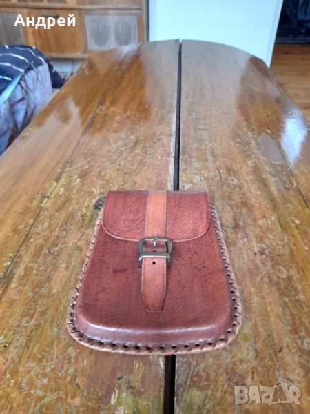 Стара кожена чантичка за колан #3, снимка 1