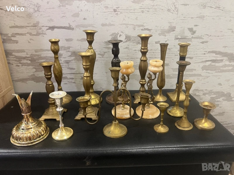 бронзови свешници малки и големи, снимка 1