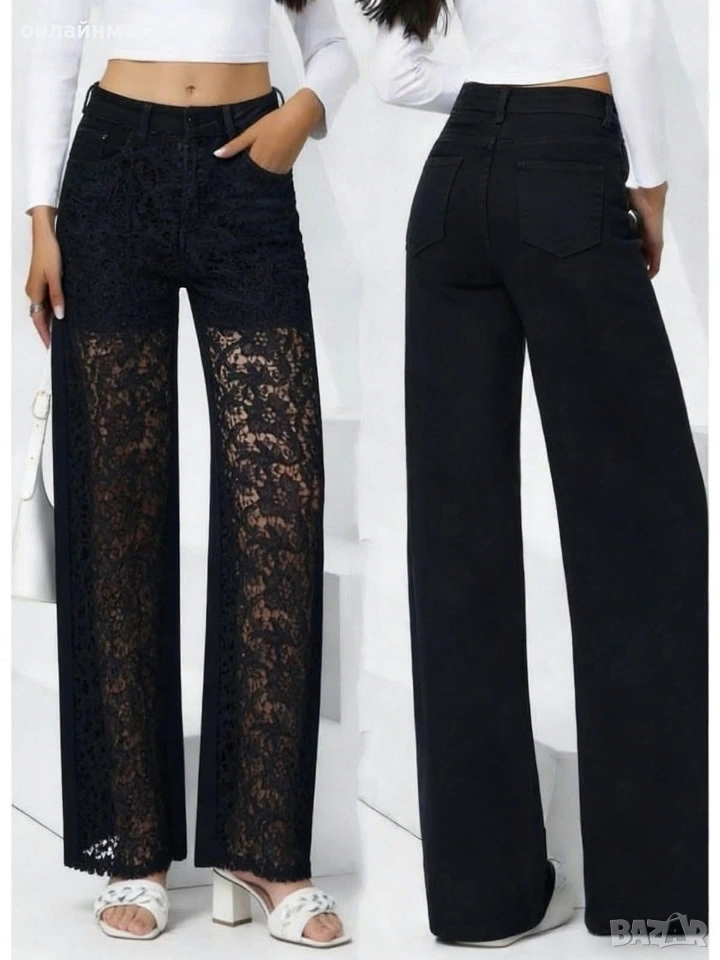 Дънки с дантела , снимка 1