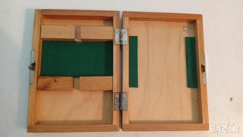 кутия за индикаторен часовник микрометър дървена немска к0119, снимка 1