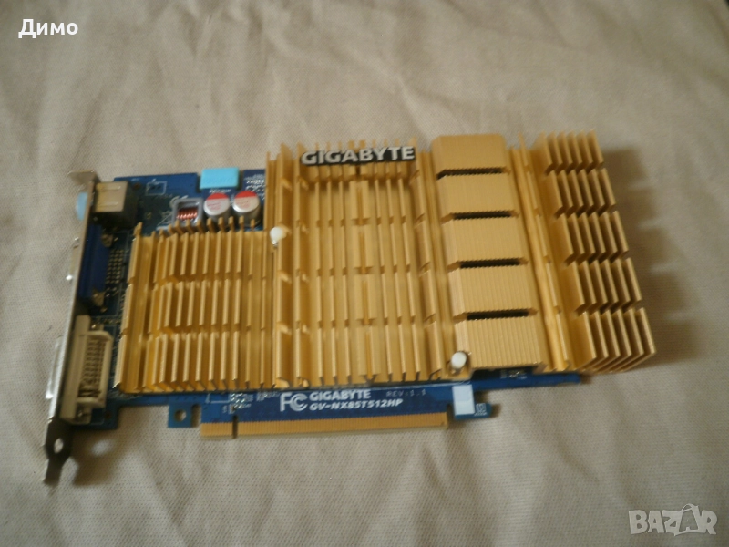 видео карта Gigabyte GV-NX85T512HP - PCI-E (пасивно охлаждане), снимка 1
