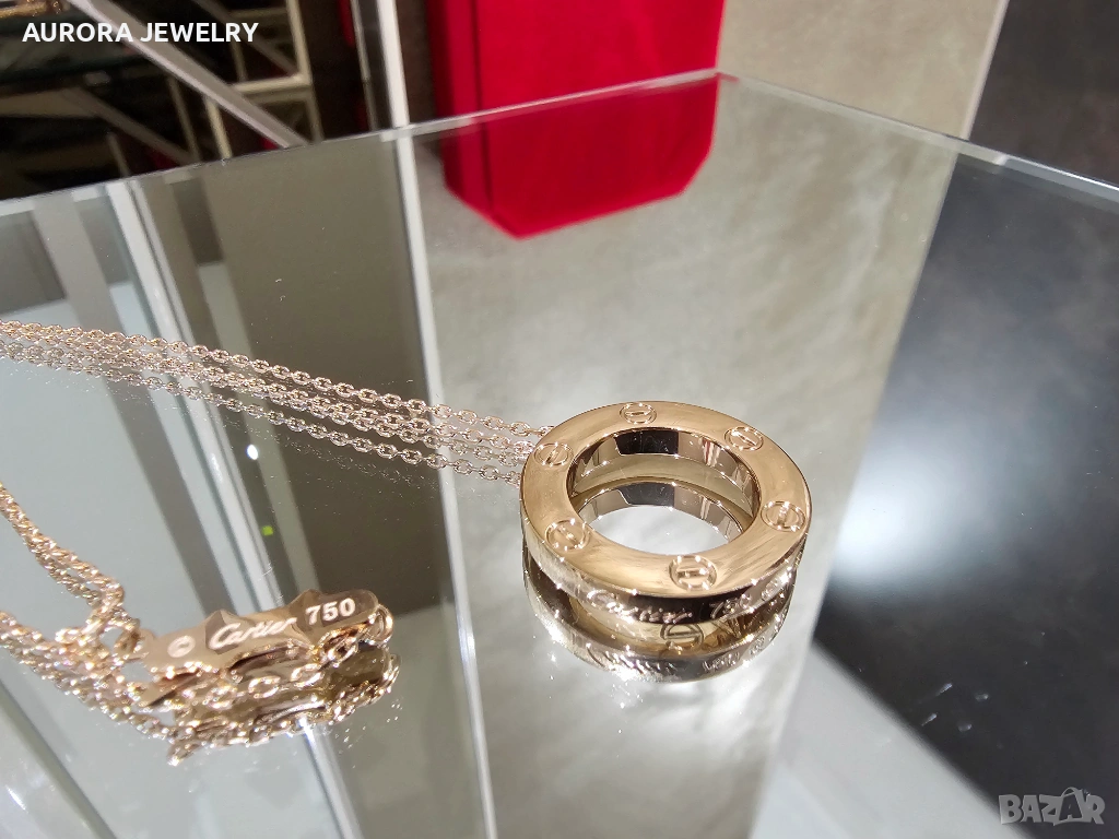 CARTIER Love Rose Gold Large Pendant Дамскo Колие, снимка 1