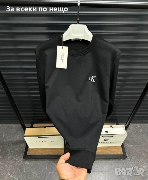Calvin Klein Мъжка Черна Блуза С Дълъг Ръкав Келвин Клайн Код S133, снимка 1