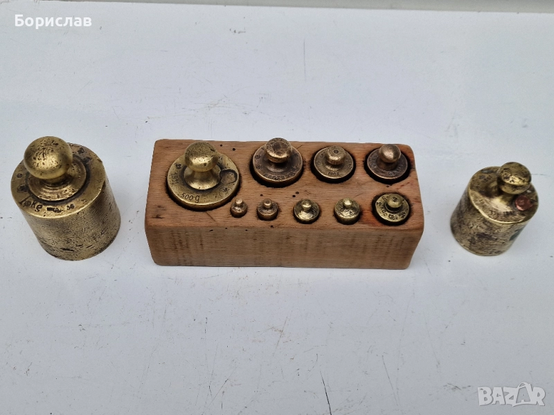 Комплект бронзови теглилки - грамове, снимка 1