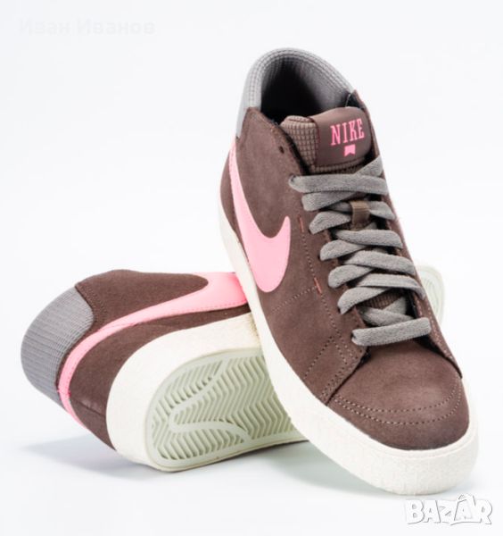 NIKE BLAZER MID LR WMNS DARK MUSHROOM / POLARIZED PINK  номер 41, снимка 1