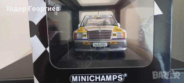 Mercedes 190 E 2.5 -16 Evo 1 1:18 MINICHAMPS, снимка 3 - Колекции - 52430878