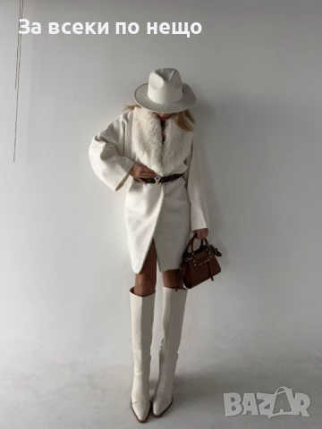 Louis Vuitton Дамско Палто С Богат Пух На Яката И Колан Код A812, снимка 2 - Палта, манта - 51381398