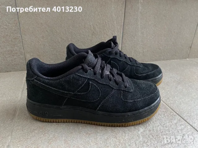 Nike Air Force 1, 37 , черен велур, снимка 1 - Маратонки - 47233032