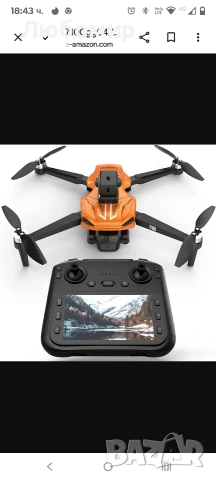 F180 GPS дрон с камера 4K, 4.5"LCD екран за начинаещи, 90° електрически регулируем обектив 