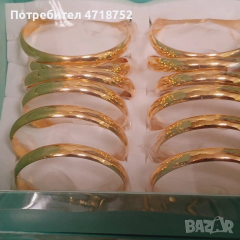 Позлатени гривни. различни видове, снимка 3 - Гривни - 53221536