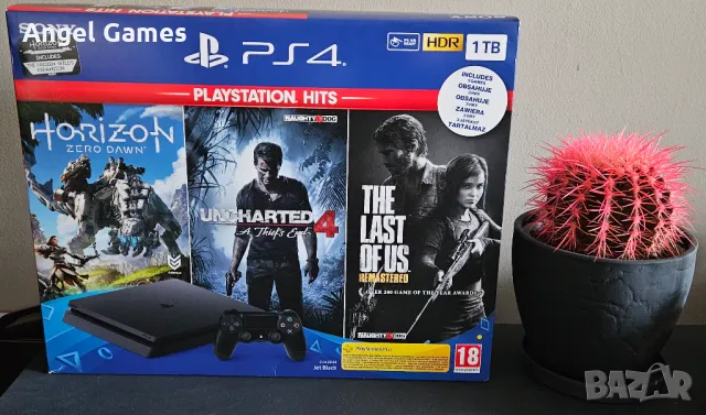 Playstation 4 Slim 1TB PS4 Плейстейшън слим конзола с джойстик, снимка 1 - PlayStation конзоли - 32512962