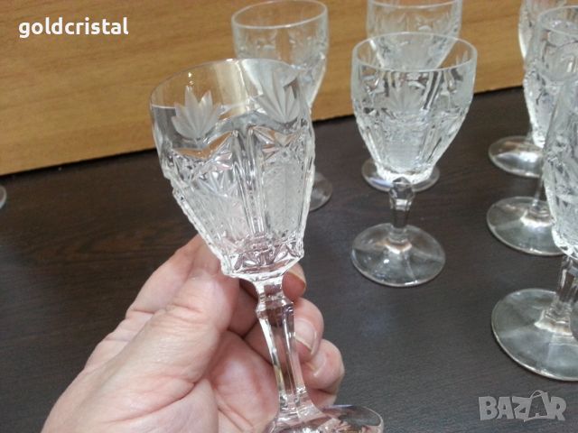 Кристални чаши , снимка 6 - Антикварни и старинни предмети - 46337157