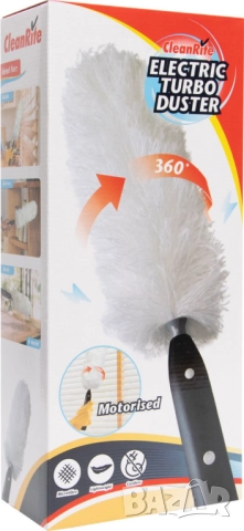 Нова Електрическа четка за прах - CleanRite Turbo Duster, снимка 2 - Мопове, кофи, четки и метли - 52914415
