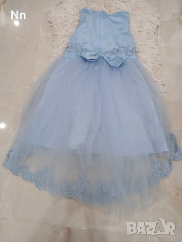 Детска официална рокля светло синя, снимка 2 - Детски рокли и поли - 45779841