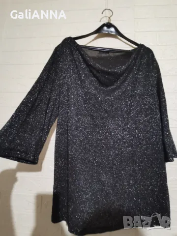 СТРАХОТНА СРЕБРИСТА ТУНИКА LAURA TORELLI 3XL, снимка 3 - Туники - 50132036