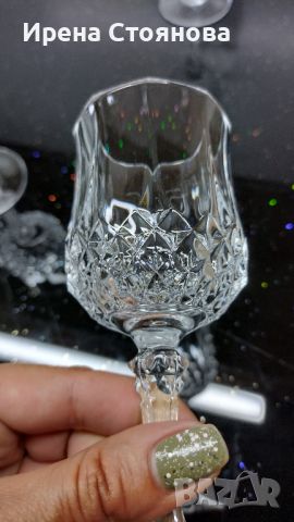 Cristal D’ Arques. 5 броя кристални чаши за ракия/аперитив, оловен кристал, 120 мл, снимка 8 - Чаши - 46037195