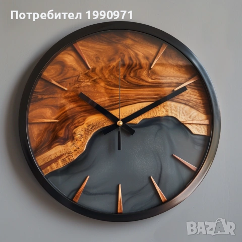 Стенен часовник от естествена дървесина по поръчка