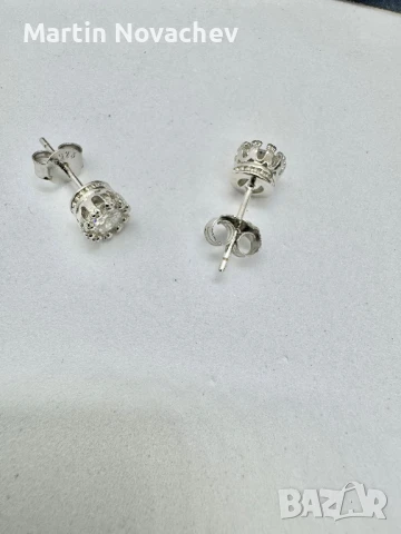 Сребърни обеци с мойсанит (Диамант) 0.5 карата, снимка 12 - Обеци - 51370927