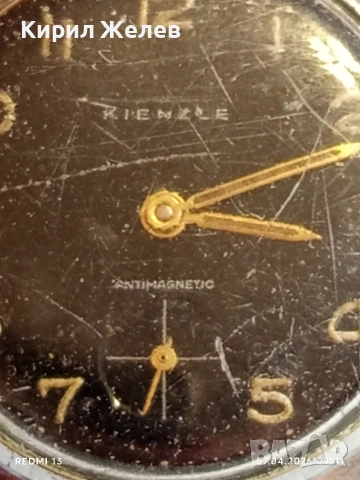Стар механичен часовник KIENZLE GERMANY рядък за КОЛЕКЦИЯ 54395, снимка 3 - Антикварни и старинни предмети - 54118343