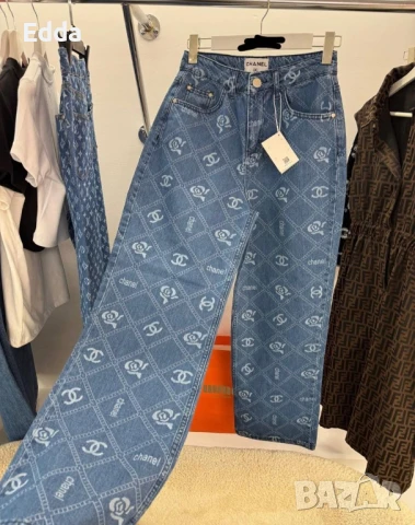 Chanel,fendi,Gucci,celine Комплект ,дънки,къси панталонки , снимка 3 - Комплекти - 51046519