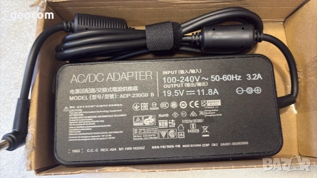 ASUS ADP-230GB B оригинално ново зарядно 230W (6.0x3.7mm,19,5V/11.8A,Комплект), снимка 2 - Захранвания и кутии - 51485437