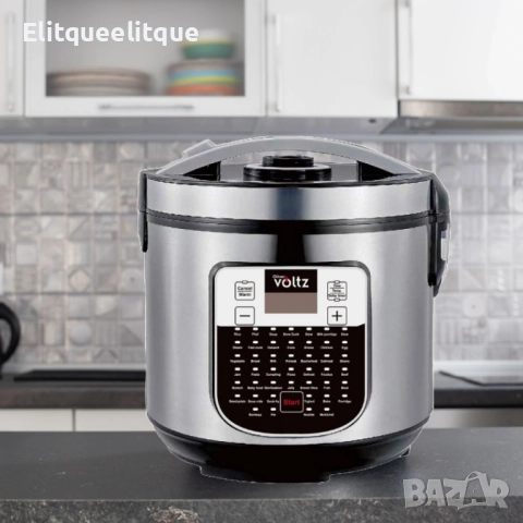 Мултикукър Oliver Voltz, 900W, 5L, 45 програми, LED дисплей, Инокс, снимка 3 - Мултикукъри - 49916596