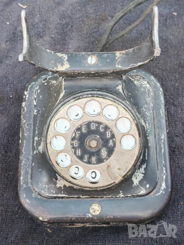 Стар телефон Simens, рогатка. , снимка 4 - Антикварни и старинни предмети - 50598261