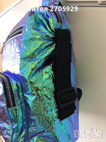 Zara шанжирана ефектна раница цвят хамелеон, снимка 10 - Кенгура и ранички - 51470601