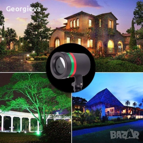 Лазерен прожектор Проектор за Коледна украса "Коледна лазерна лампа с Празнична светлина", снимка 3 - Прожектори - 51865690