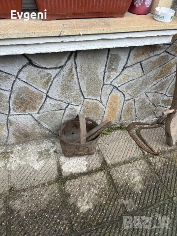 Стари дървени вили,лопата,сърп,кошница и плуг(хомот).., снимка 3 - Антикварни и старинни предмети - 50782937