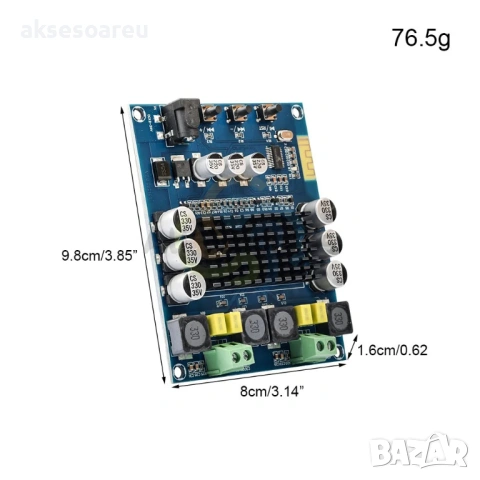 Двуканален стерео цифров аудио усилвател клас D сглобен готов за употреба 120W+120W с Bluetooth 4.0 , снимка 16 - Ресийвъри, усилватели, смесителни пултове - 53189400