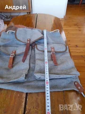 Стара брезентова раница #18, снимка 2 - Други ценни предмети - 50366937
