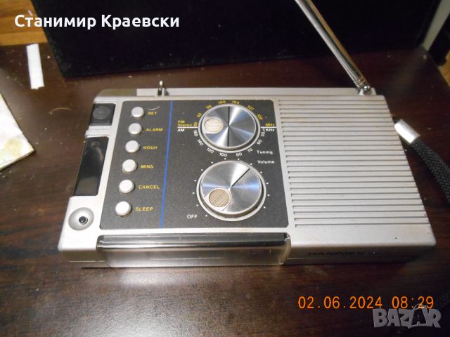 Hanimex HDR 1320 Portable Radio clock alarm - vintage 81, снимка 3 - Радиокасетофони, транзистори - 46090166