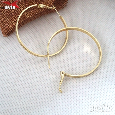 Обеци с 14К златно покритие 2141872, снимка 2 - Обеци - 53579285