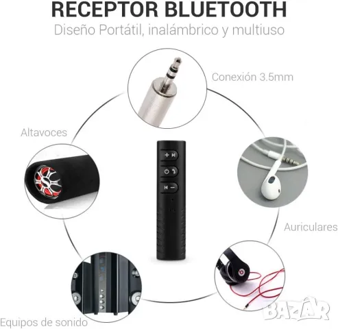 Универсален 3,5 мм Bluetooth за кола с микрофон, снимка 3 - Други - 47976561