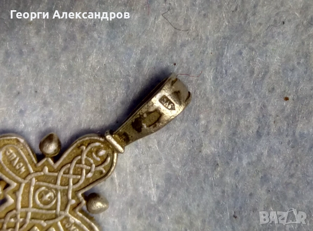 ЦАРСКА РУСИЯ Старо Авторско ПРАВОСЛАВНО СРЕБЪРНО РАЗПЯТИЕ двулицев КРЪСТ СПАСИ и СОХРАНИ СРЕБРО 875, снимка 3 - Антикварни и старинни предмети - 52866700