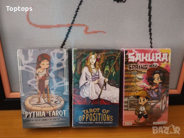 Таро 7x12cm: Sakura Spring Tarot & Pythia Tarot & Tarot of Oppisitions, снимка 1 - Карти за игра - 42291829