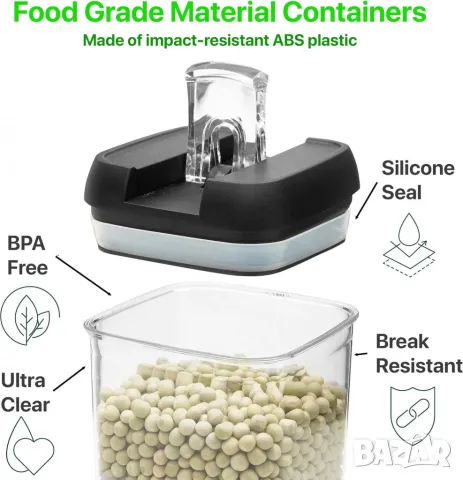 Комплект от 7 херметични контейнера – сигурно съхранение и перфектна организация, снимка 2 - Кутии за храна - 48927493