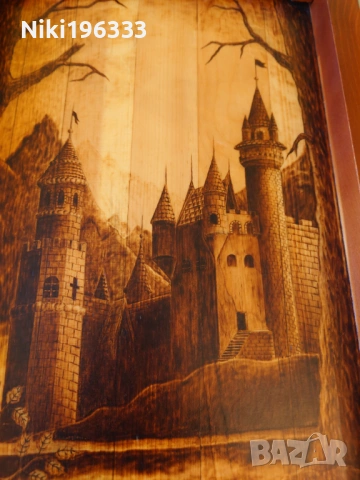 Луксозна ръчно изработена табла от масивно дърво (пирография), снимка 7 - Шах и табла - 53614551