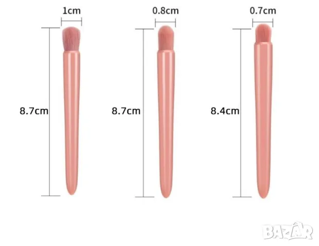 Комплект мини четки за грим HZS408, снимка 2 - Други - 47656186
