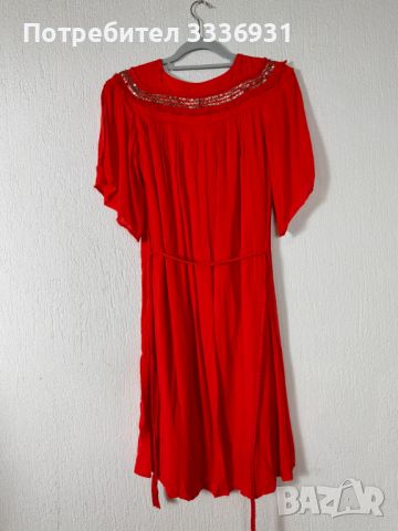 Червена лятна рокля, снимка 2 - Рокли - 45186907