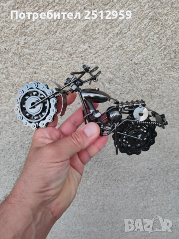 метален мотоциклет, ръчно изработен 