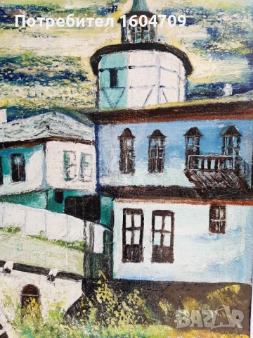 Стара картина 1972г Тодор Калпакчиев, снимка 6 - Картини - 52068277